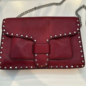 Rebecca Minkoff Maroon Studded Crossbody